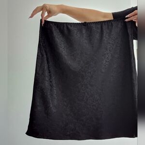 Vintage La Lingerie Half Slip Skirt Black Size Large